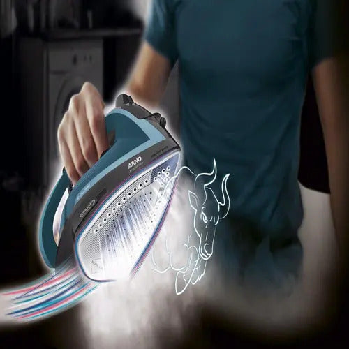 Plancha De Vapor Arno Ultragliss Plus - Azul Y Negro