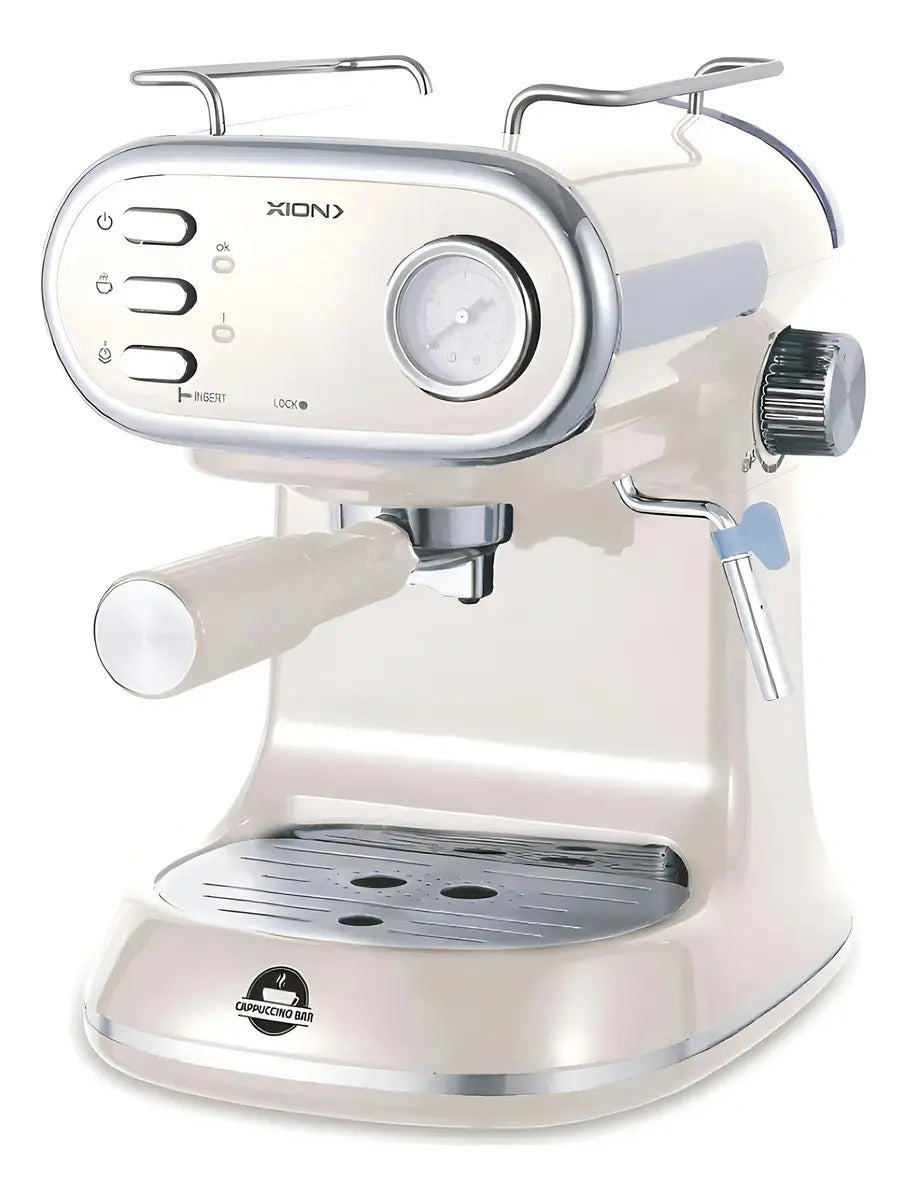 Cafetera Expreso Capuccino Retro 1,5l Xion Xi-cm71 Beige