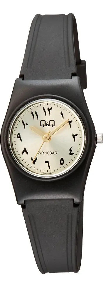 Reloj Q&q Silicona Dama 24mm V44a-003vy - Negro