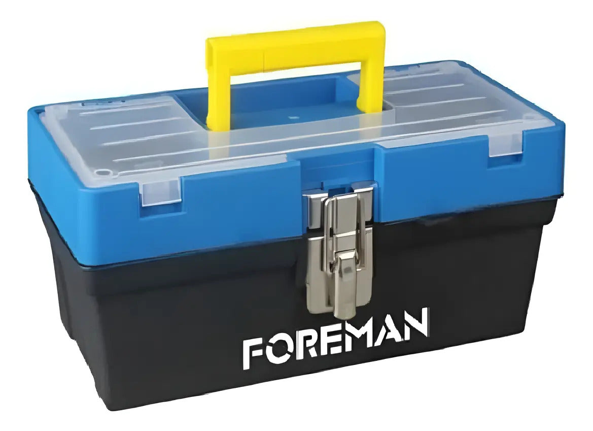 Caja De Herramientas Foreman De Pvc 13'' Azul/negro