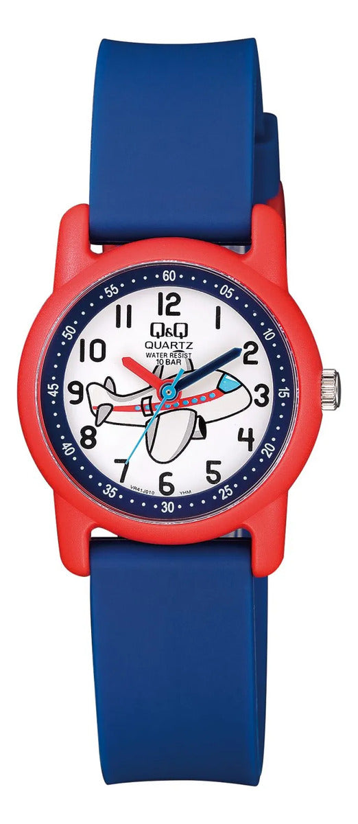 Reloj Q&q Silicona Infantil 39mm Vr41j010y - Azul