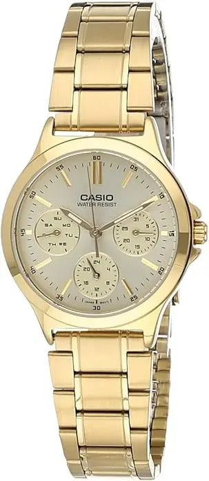 Reloj Casio Metal Dama 38mm Ltp-v300g-9a - Dorado