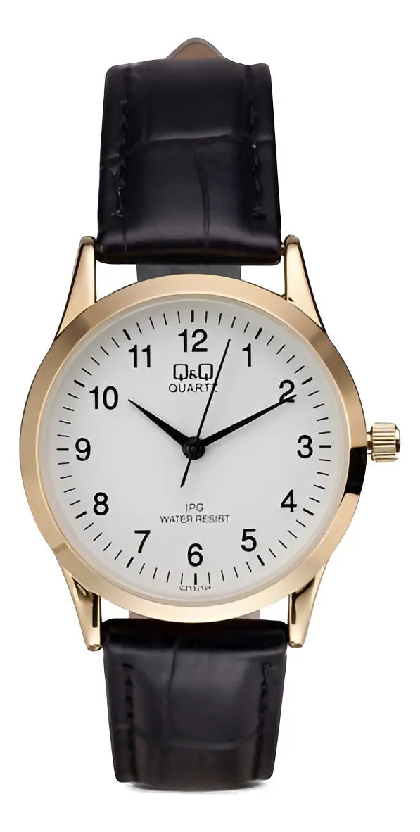 Reloj Q&q Cuero C213j104 30mm - Negro