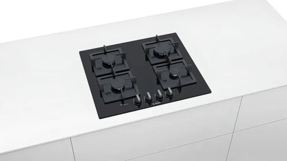 Anafe De Vidrio Super Gas Bosch 4 Hornallas - Negro
