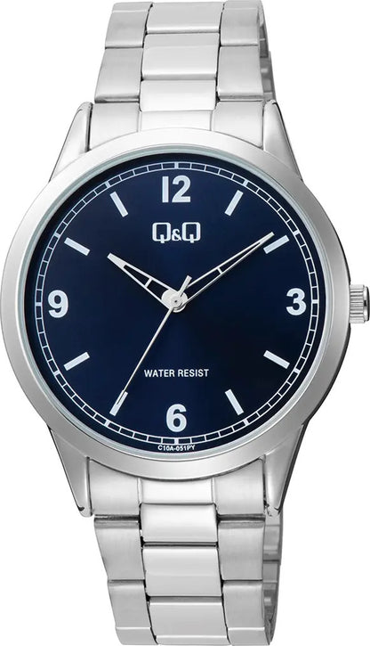 Reloj Q&q Metal Hombre 40mm C10a-051py - Plateado