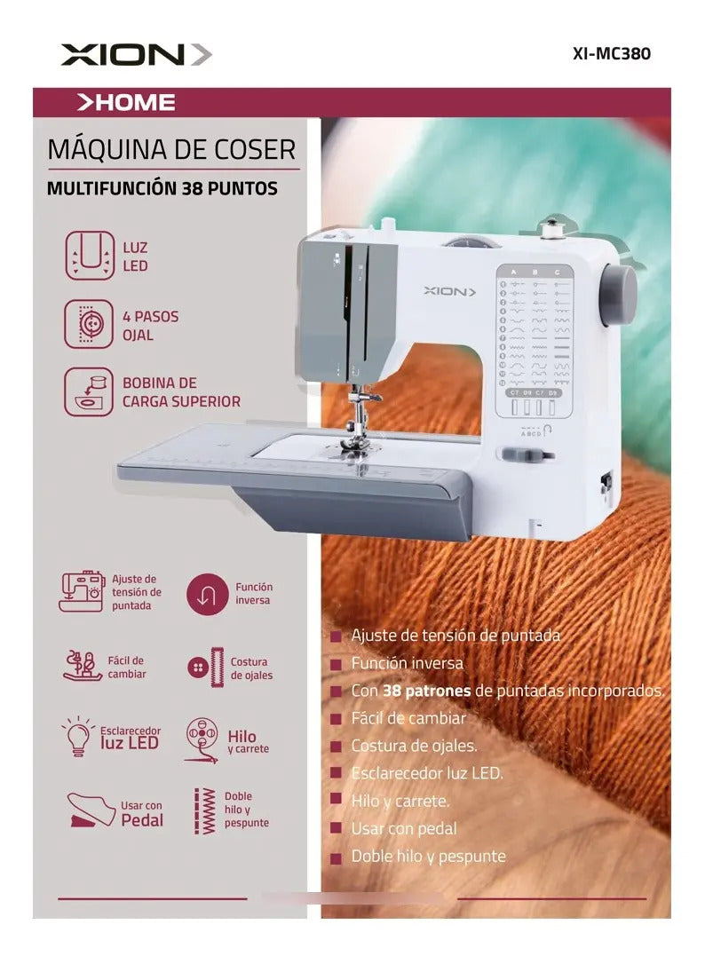Máquina De Coser Xion Xi-mc380 - Blanco