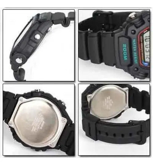 Reloj Digital Casio Crono Alarm/tmr Ill Dw-290-1v Negro Negro Gris