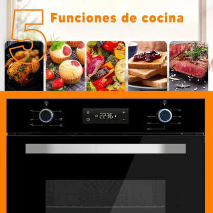 Horno De Empotrar Xion 76 Lts Vidro Negro Xi-hde80b