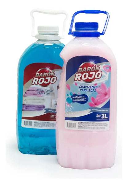 Jabón Líquido Para Ropa 3 Lt + Suavizante 3 Lt