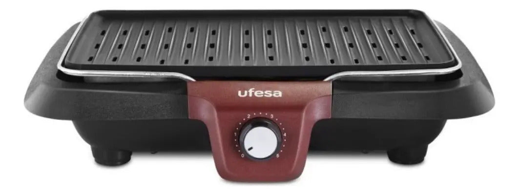 Parrilla Eléctrica Grill Ufesa Copacabana Bb7650 - Negro Y Bordo