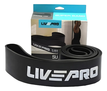 Super Bandas Entrenamiento Gym Látex Livepro - Negro