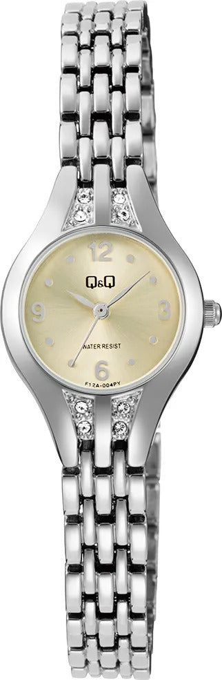 Reloj Q&q Metal Dama 22mm F12a-004py - Plateado