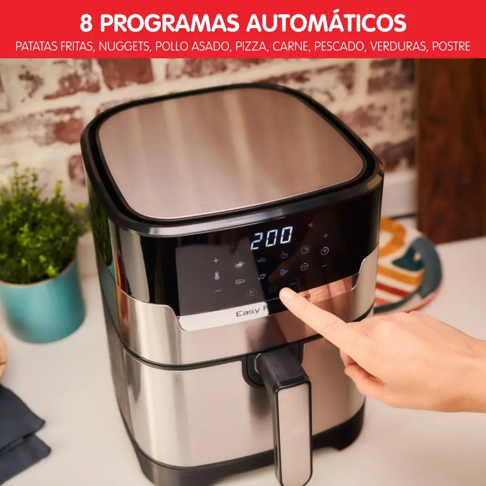 Freidora Sin Aceite Digital Moulinex Xl Acero Inox Gris