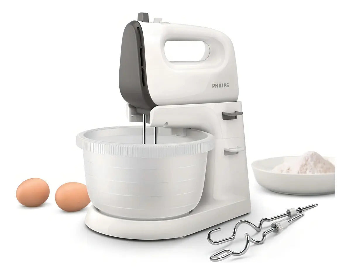 Batidora Con Bowl Philips 450w 5 Vel Hr3745/00 - Blanco