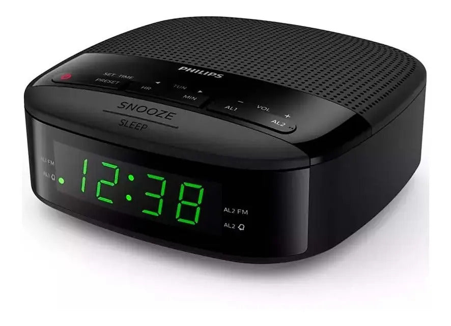 Radio Reloj Despertador Digital Philips Tar3205/12 Negro
