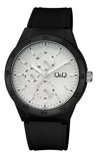 Reloj Q&q Silicona Hombre 42mm Vs54j007y - Negro
