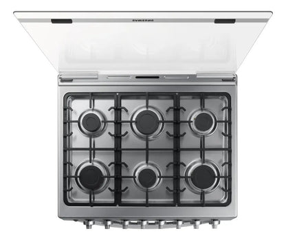 Cocina Samsung A Gas 6 Hornallas Sanx52a5411cs - Negro