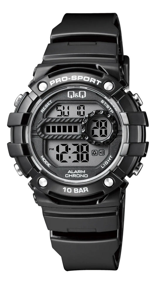 Reloj Digital Q&q Silicona Hombre 40mm M154j002y - Negro