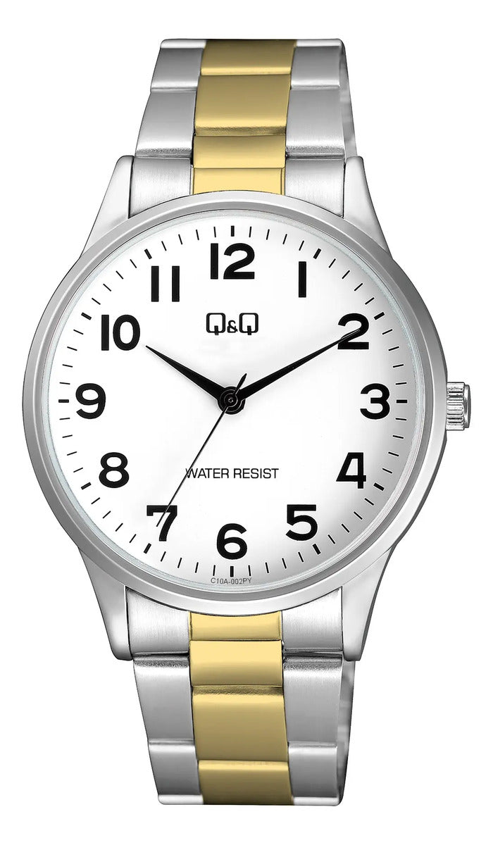 Reloj Q&q Metal Hombre 40mm C10a-002py - Plateado