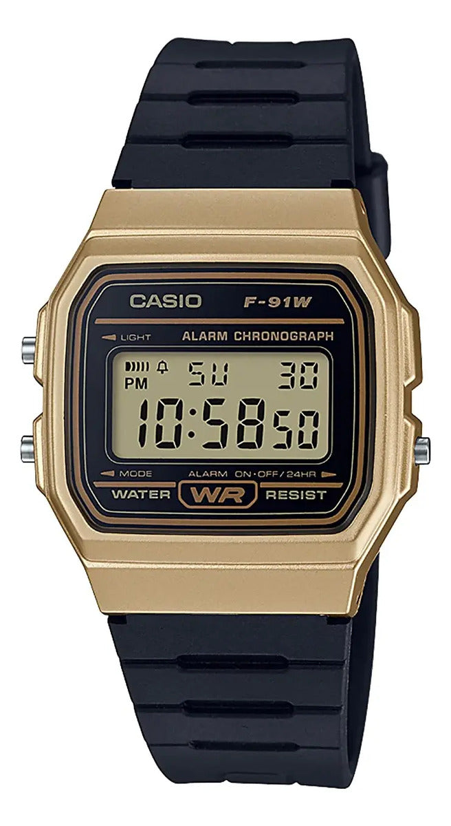 Reloj Casio Digital F-91wm-9acf - Negro Dorado