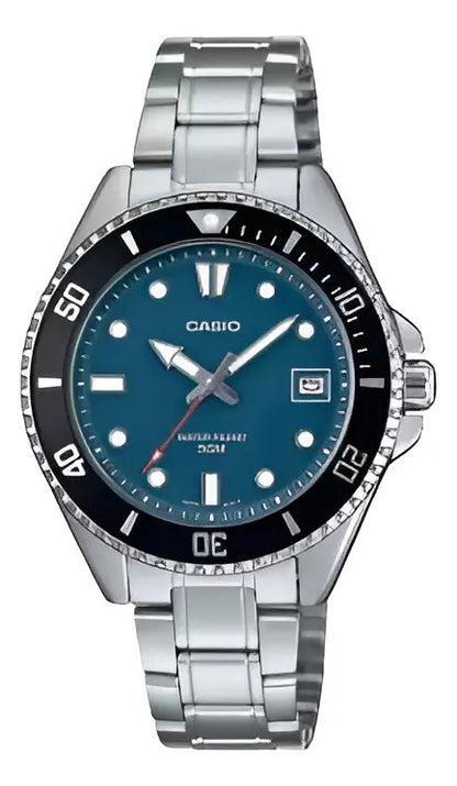 Reloj Casio Hombre Metal 38mm Mdv-10d-2a1 - Plateado