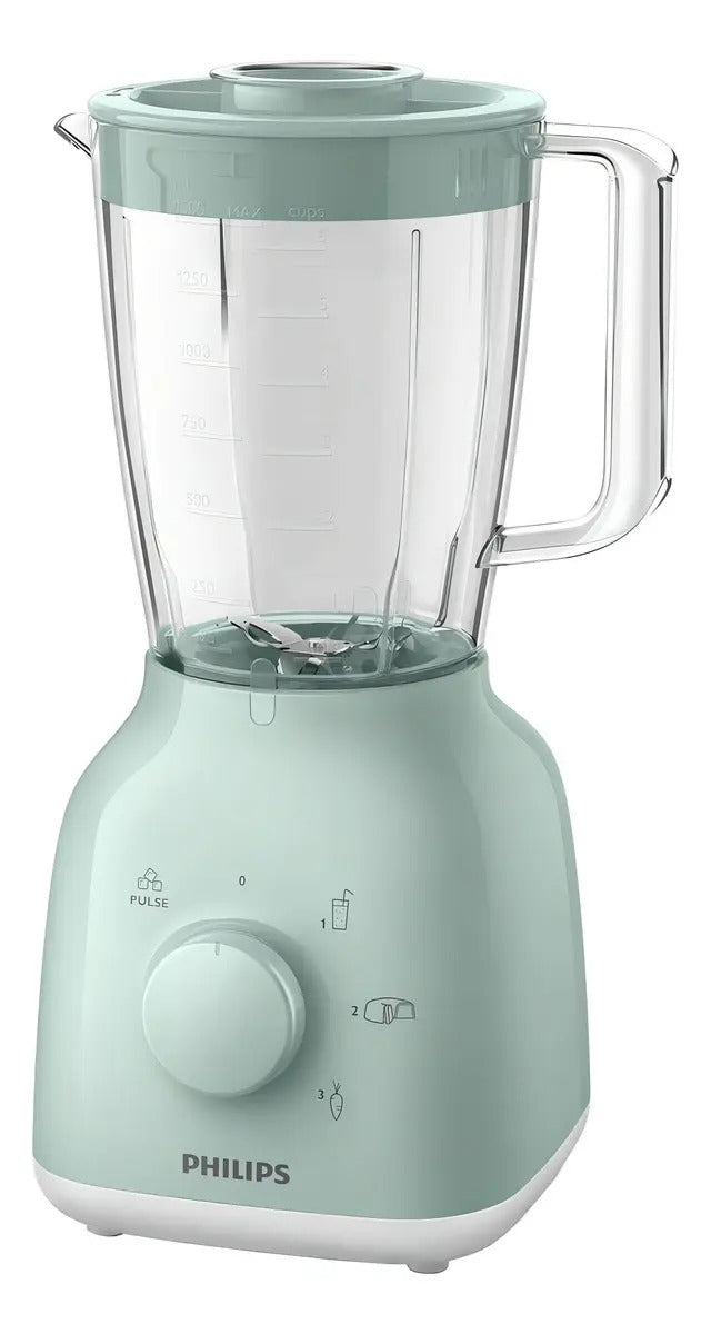Licuadora Philips 550w 1,25 Lt 2 Vel Hr2125/80 - Verde Agua