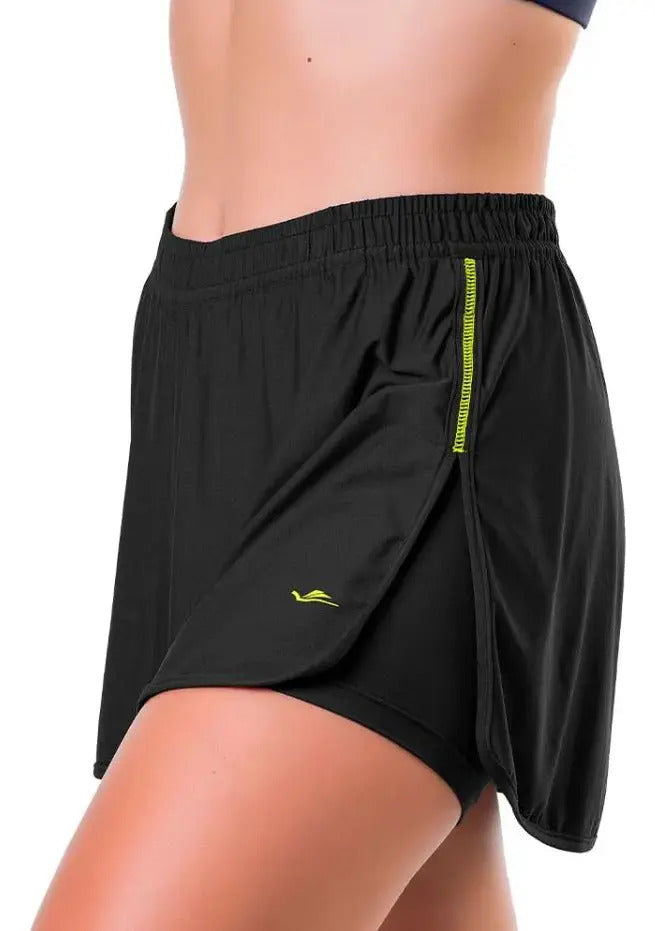 Short Pollera Deportivo Poliamida Dama Elite - Negro L