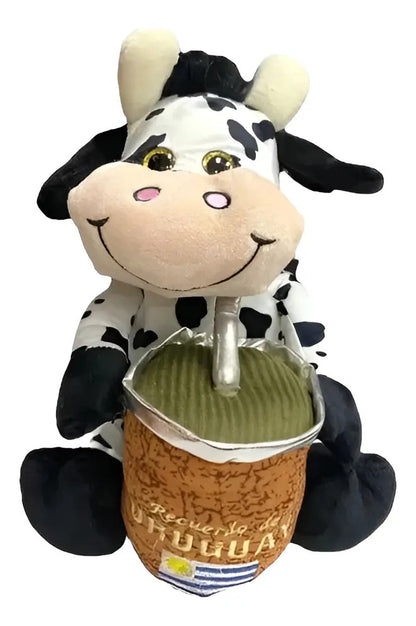 Peluche Animales Con Mate 25cm - Vaca