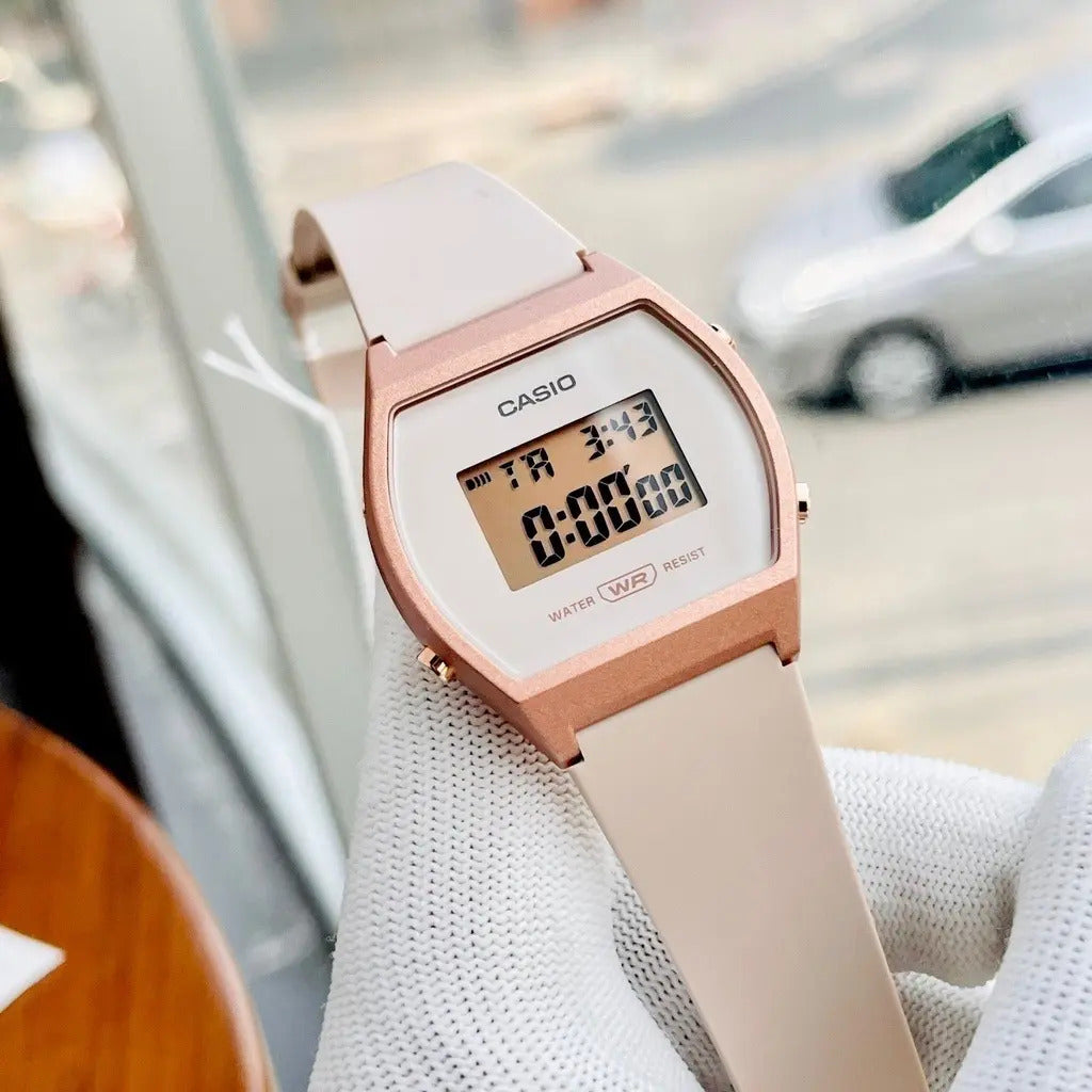 Reloj Casio Lw-204-4a Digital D/hora Crono/alarma Rosa Oro Rosa