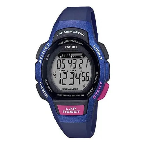 Reloj Casio Digital Silicona Soft Azul C/cron. Azul