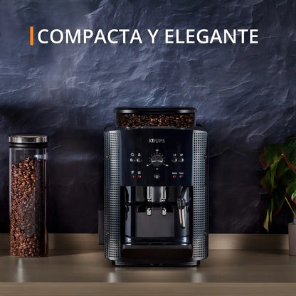 Cafetera Expreso Krups Espumador Y Molinillo - Negro