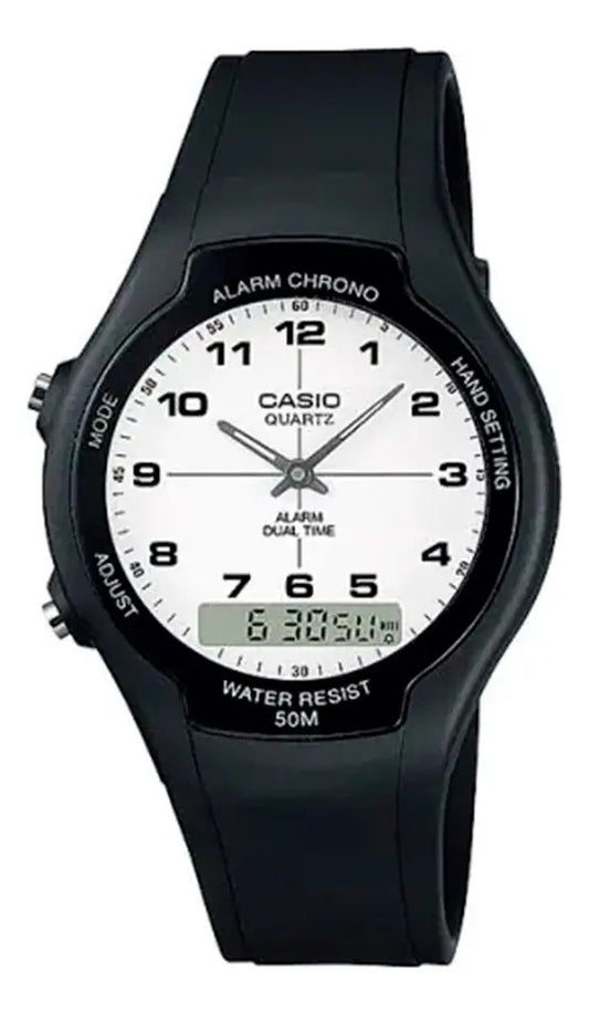 Reloj Casio Silicona Aw-90h-7b - Negro