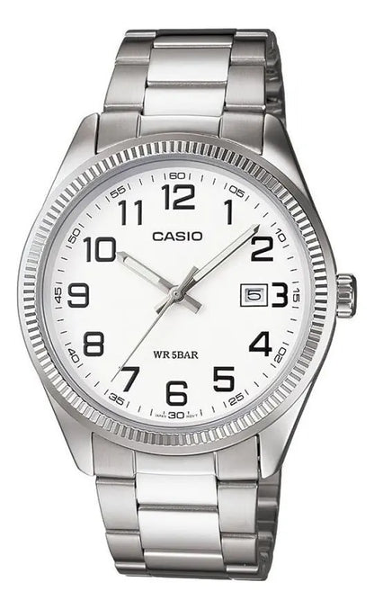 Reloj Casio Metal Hombre Mtp-1302d-7b - Plateado Blanco