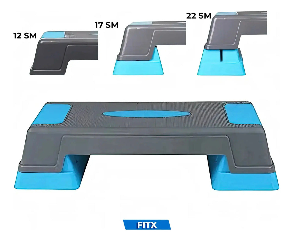 Step C Regulable Fitness Pilates Gym Livepro - Azul
