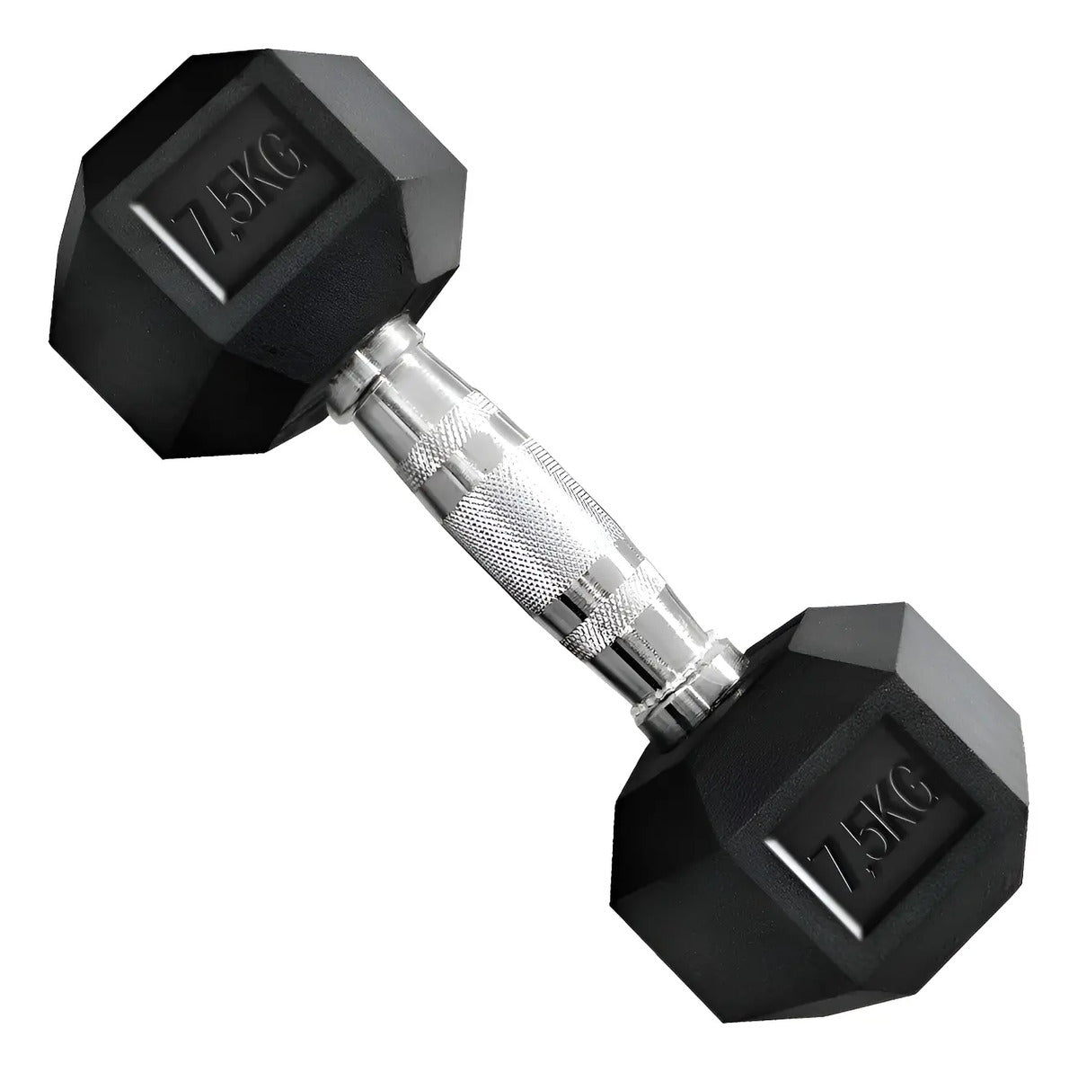 Mancuerna Hexagonal Hierro Recubierto 7,5kg Rhino Negro