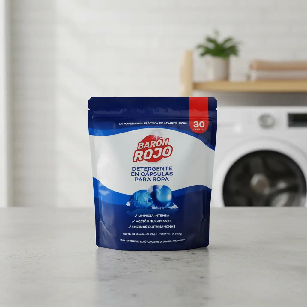Cápsulas Para Lavado De Ropa Barón Rojo 30 Uds