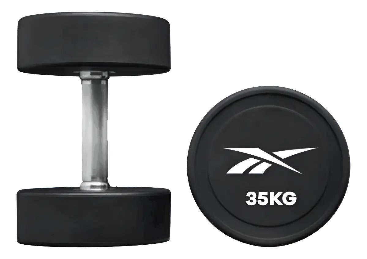 Mancuerna Redonda Cpu 35kg Reebok - Negro