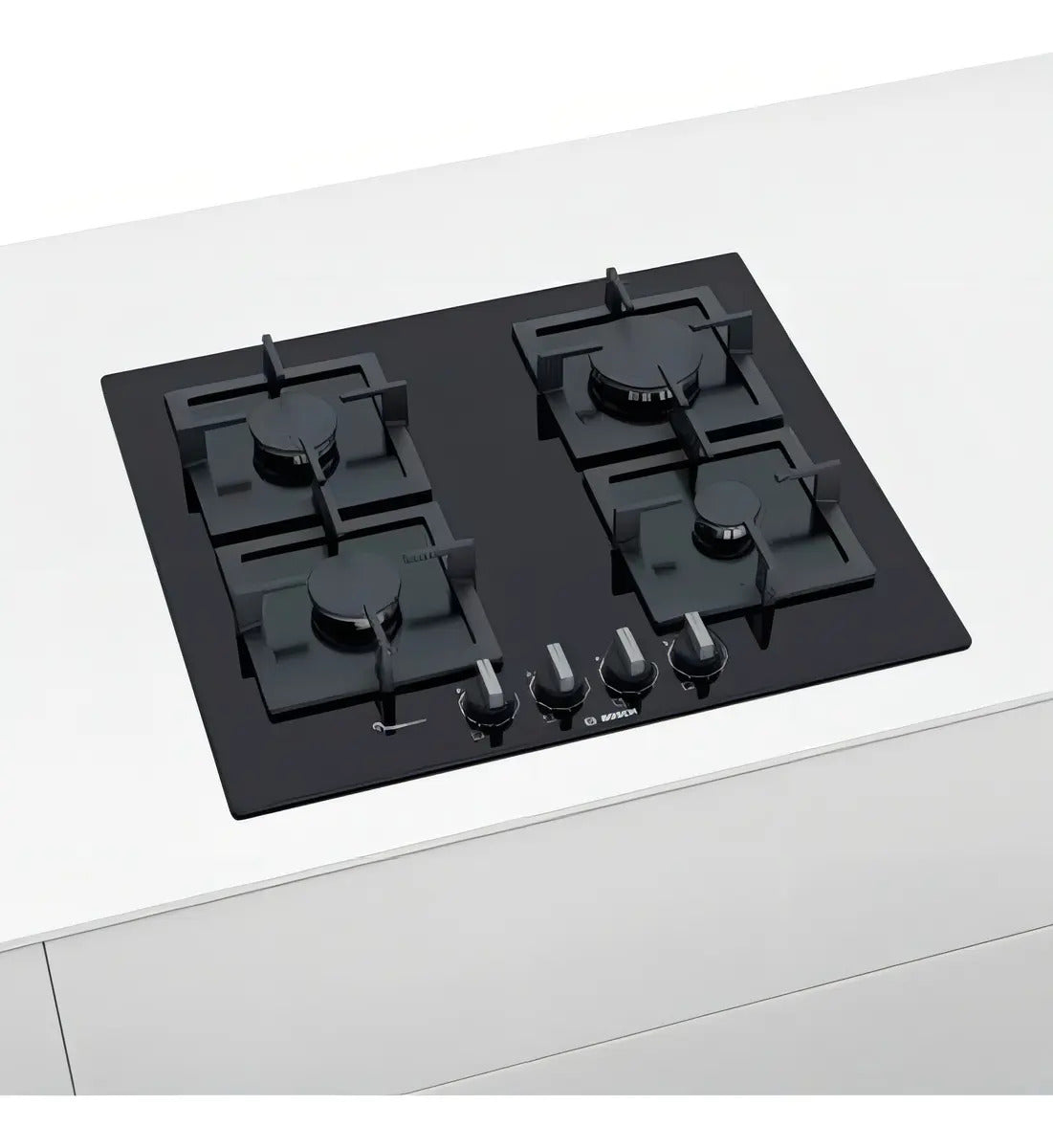 Anafe De Vidrio Super Gas Bosch 4 Hornallas - Negro
