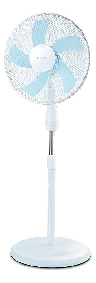 Ventilador De Pie Ufesa 40cm 3 Vel 50w Sf1410 - 40 Cm Blanco Celeste Plástico 5