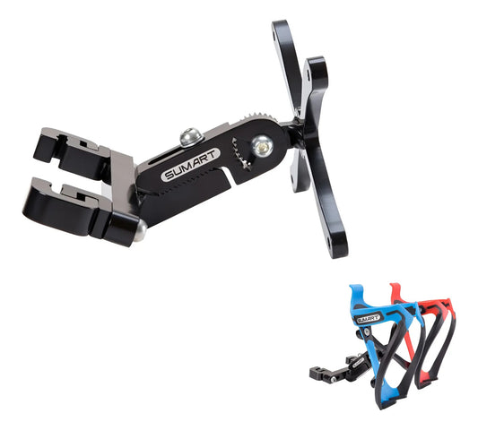 Soporte Porta Caramañolas Doble Bicicletas Mtb Sumart Negro
