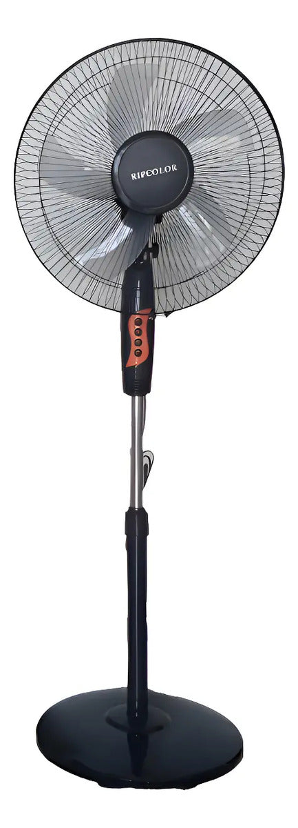 Ventilador De Pie Ripcolor 3 Velocidades 5 Aspas - 40 Cm Negro Gris 5