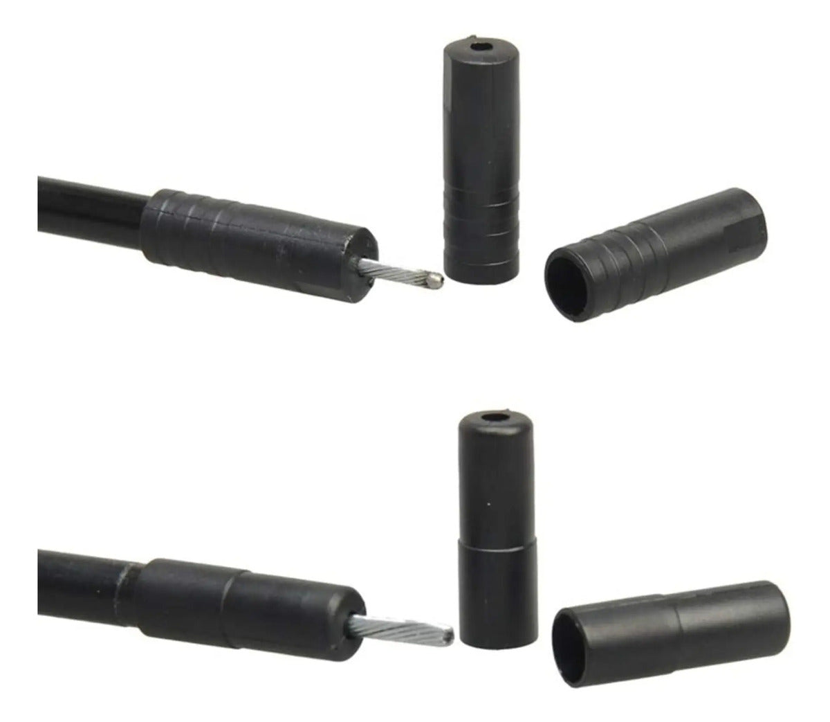 Tapas De Extremo De Carcasa De Cable De Cambio 4mm Sumart Qo Negro