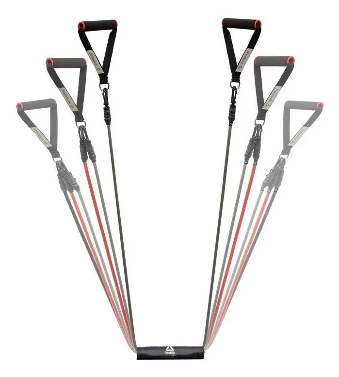 Set Bandas Elásticas Powetube Reebok - Rojo/negro