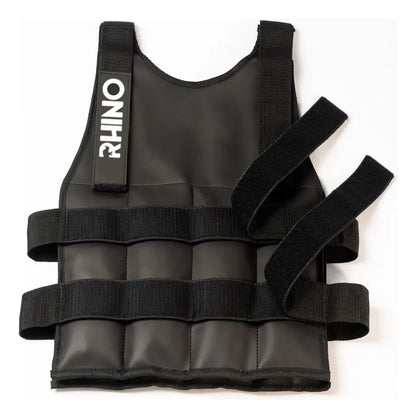 Chaleco Con Peso 12kg Resistencia Fitness Rhino - Negro