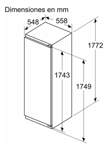 Heladera Integrable Panelable Bosch Kir81add0 - Blanco
