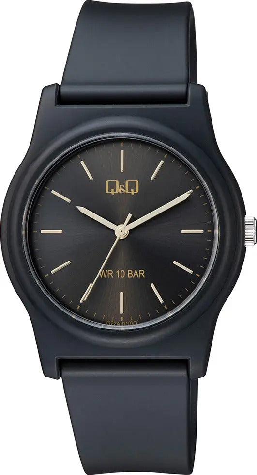 Reloj Q&q Silicona Hombre 38mm G22a-010vy - Negro