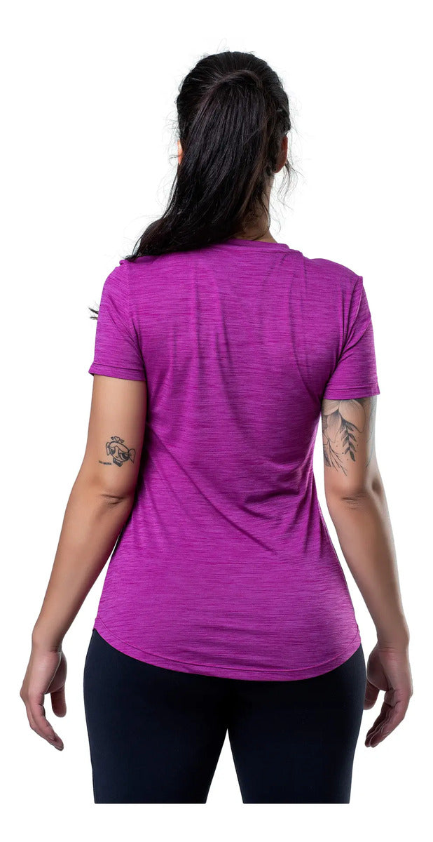 Remera Dama Correr Running Gym Crossfit Elite - Violeta L