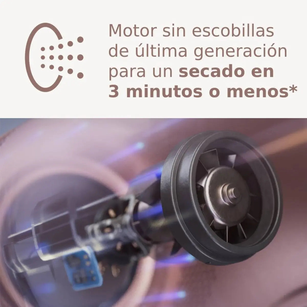 Secador De Pelo Philips Iónico Serie 8000 Bhd837 - Rosa Pálido
