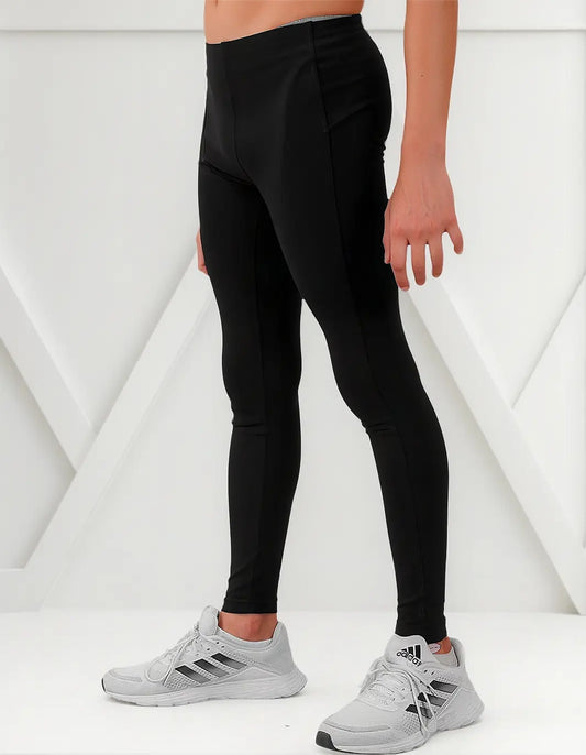 Calza Térmica Larga Niños Deportiva Fútbol Elite - Negro 10