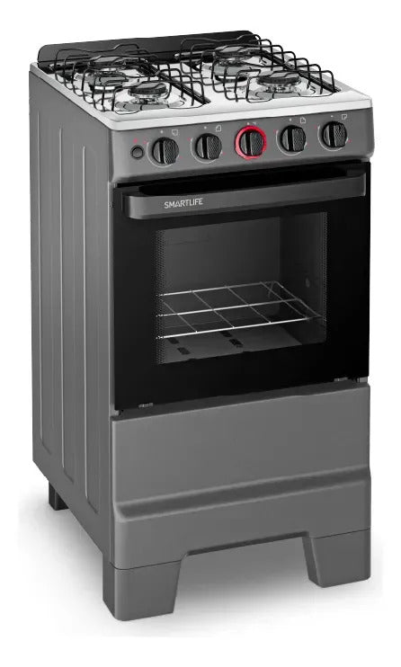 Cocina A Gas Smartlife 4h Titanium Sl-kbr504t - Gris